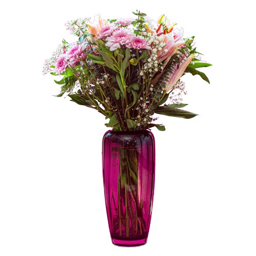 Brush Lily Bouquet + Vase