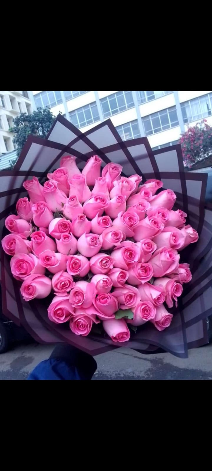 A pink roses bouquet
