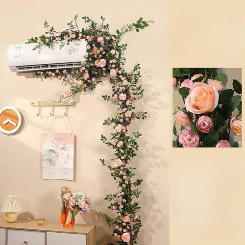 1.75m Artificial Rose Vines, Green Plant Vines
